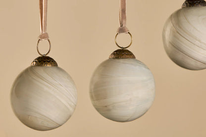 Nkuku Oja Baubles - Natural (Set of 4)