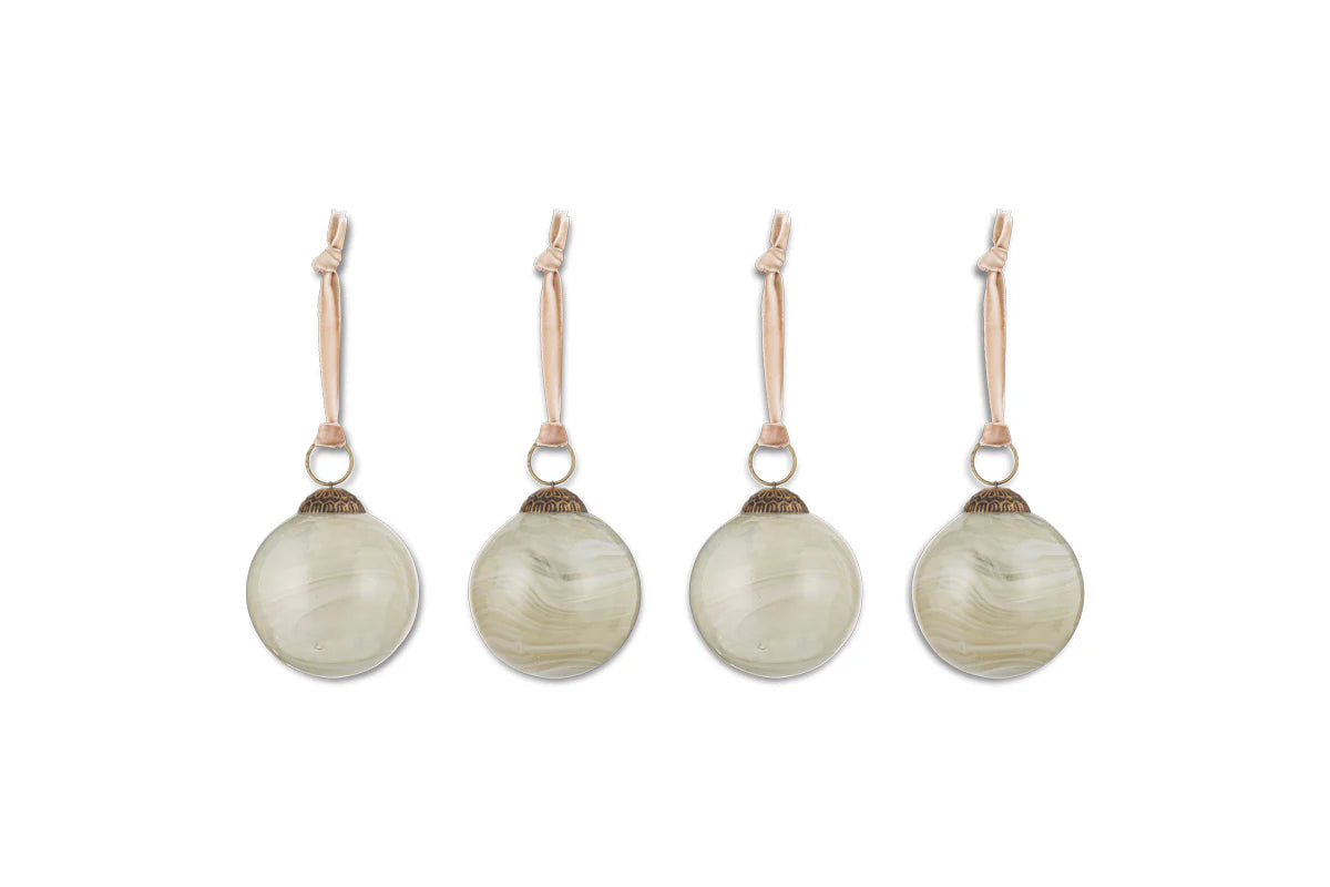 Nkuku Oja Baubles - Natural (Set of 4)