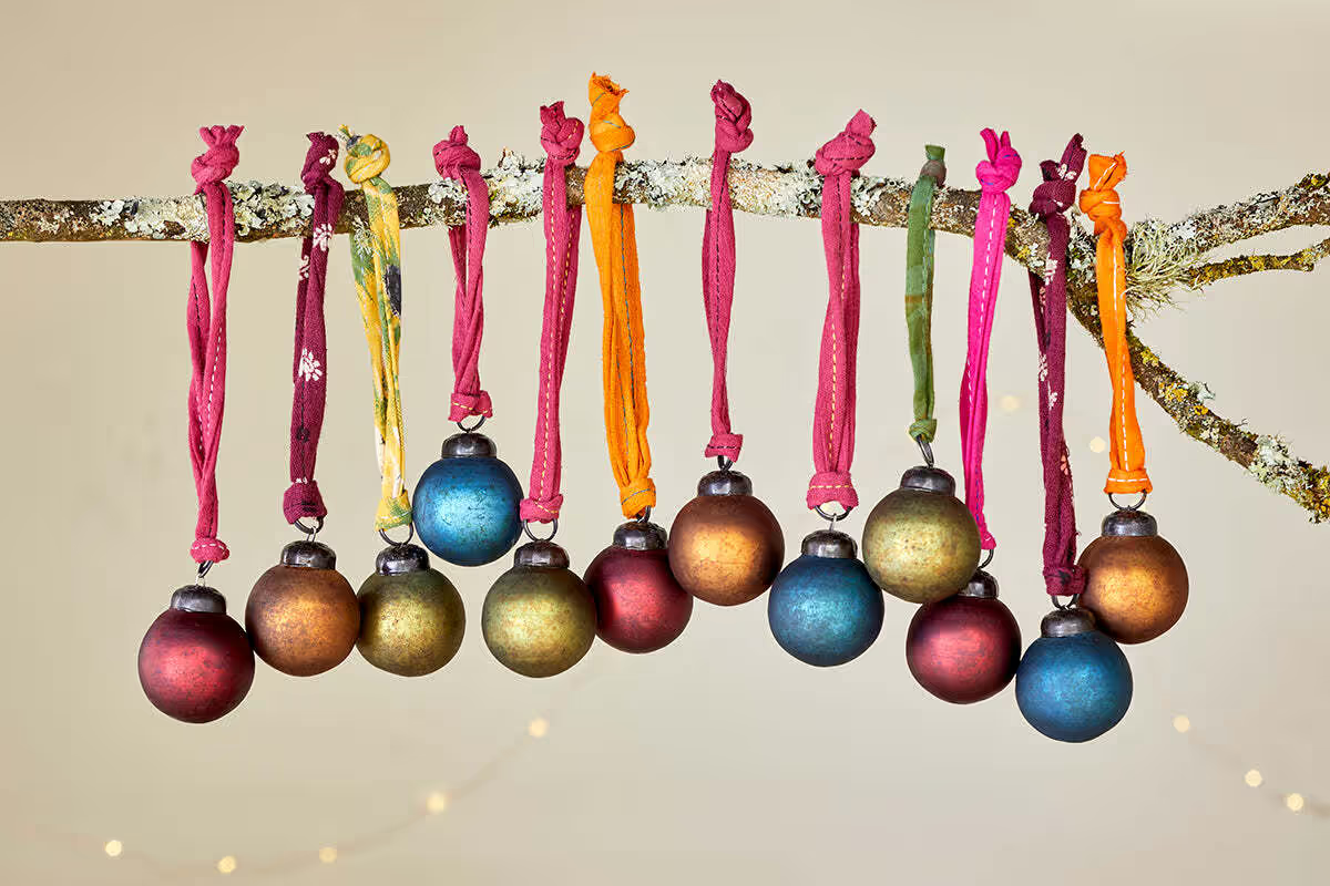 Nkuku - Oko Mini Baubles - Mixed Matt (Set of 12)