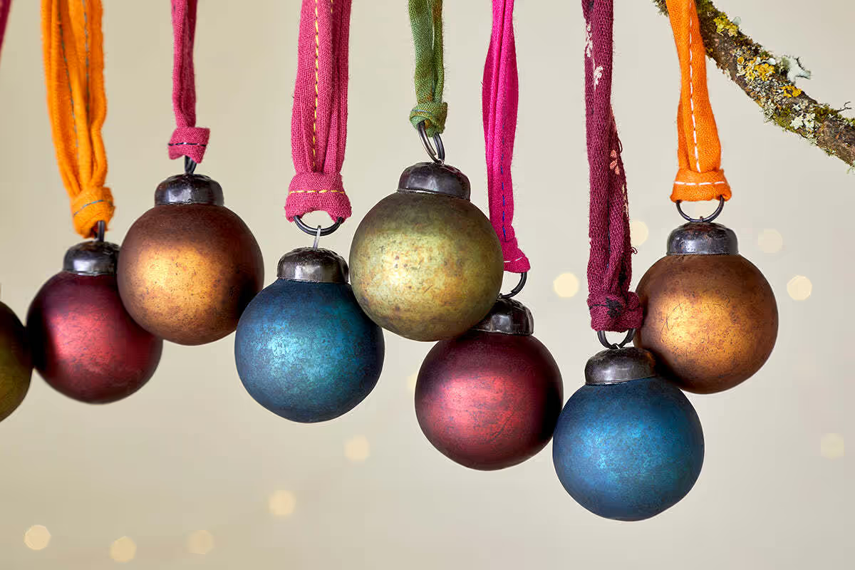 Nkuku - Oko Mini Baubles - Mixed Matt (Set of 12)