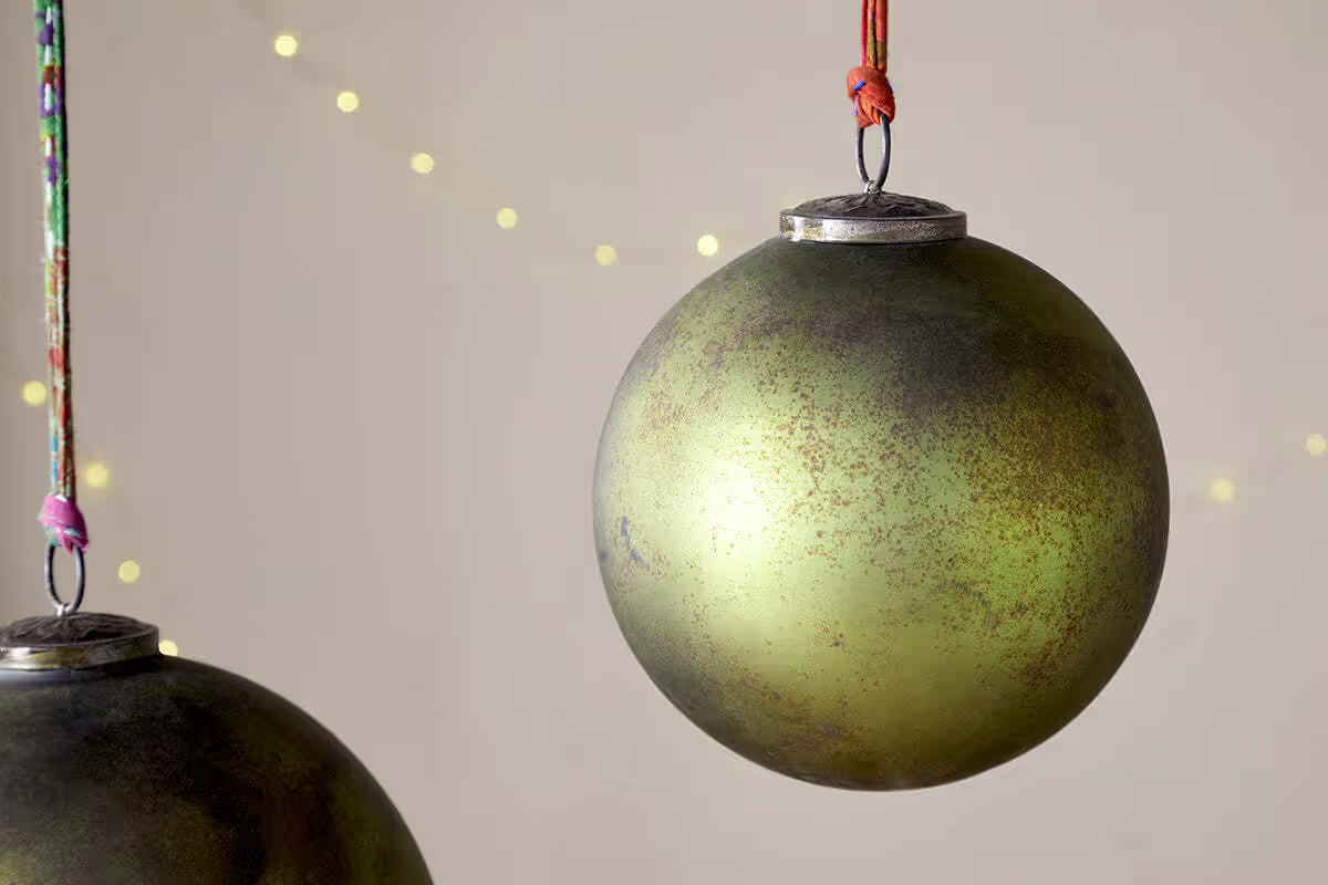 Nkuku - Oko Giant Bauble - Matt Green - Small