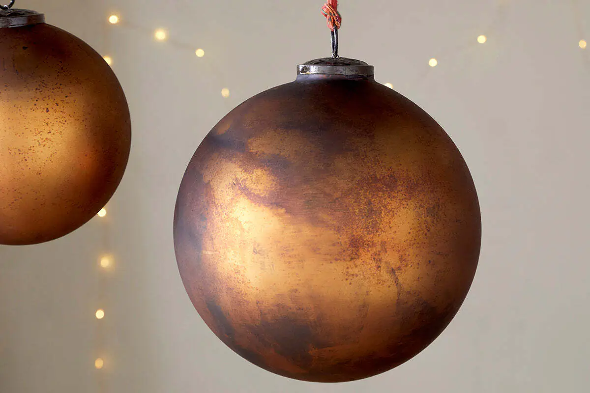 Nkuku - Oko Giant Bauble - Matt Gold - Small