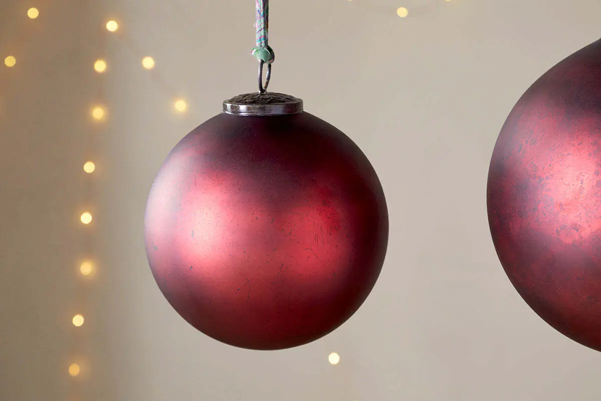Nkuku - Oko Giant Bauble - Matt Bordeaux - Large