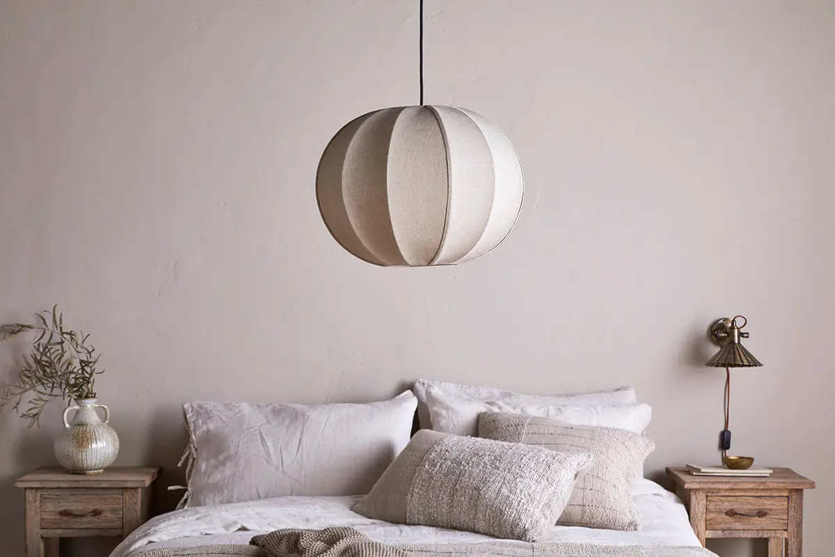Nkuku - Orisa Linen Lampshade - Off White