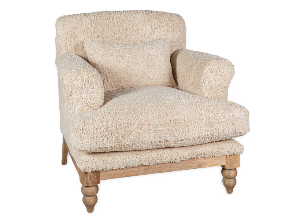 Nkuku Otas Teddy Cotton Armchair - Off White