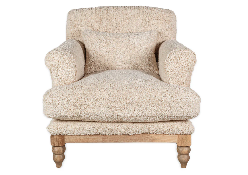 Nkuku Otas Teddy Cotton Armchair - Off White