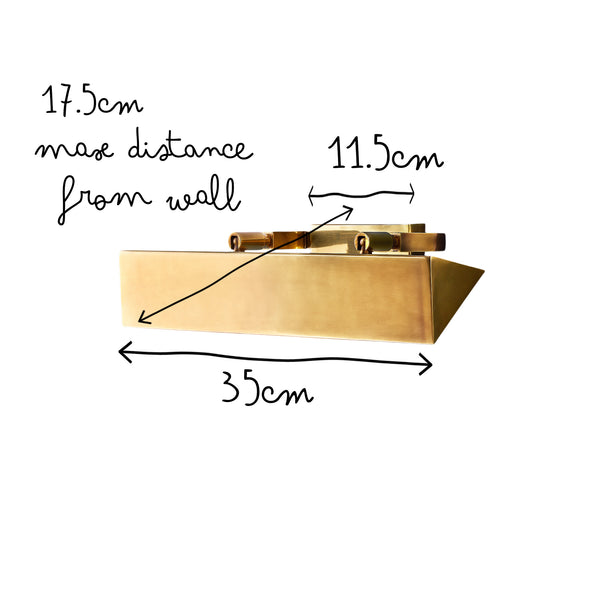 Pooky - Anselm Picture Light - Smaller - Antique Brass
