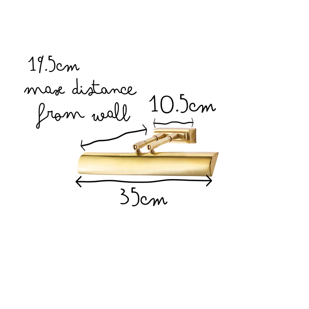 Pooky - Smaller Lautrec Picture Light - Antique Brass