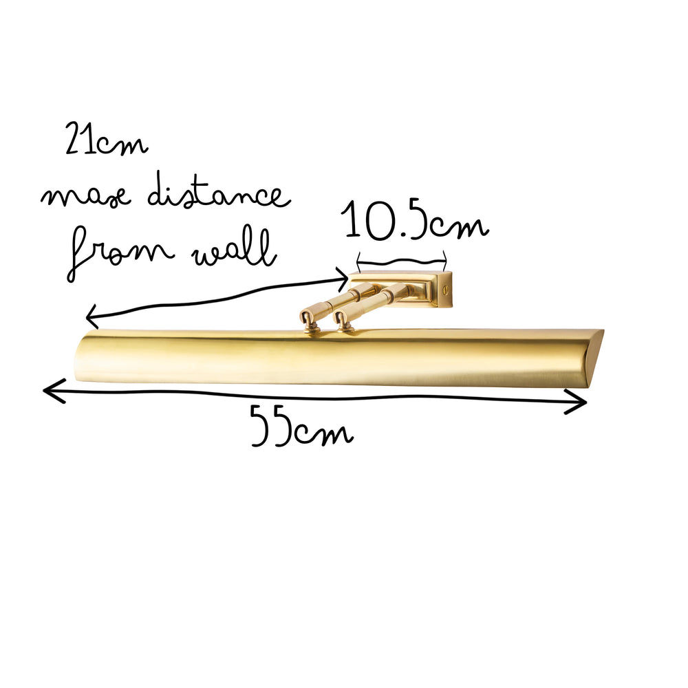 Pooky - Larger Lautrec Picture Light - Antique Brass