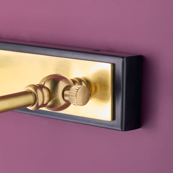 Pooky - Pitcheroo Picture Light - Double Arm - Black And Brass