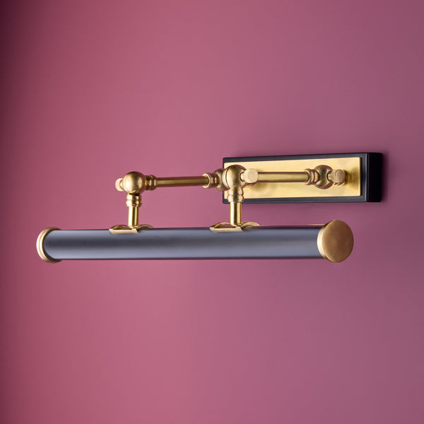 Pooky - Pitcheroo Picture Light - Double Arm - Black And Brass