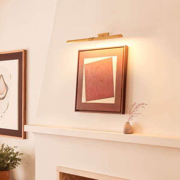 Pooky - Seurat Rechargeable Picture Light - Larger - Antique Brass