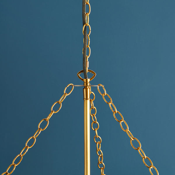 Pooky - Archie Stepped Glass Pendant Light - Brass Fittings