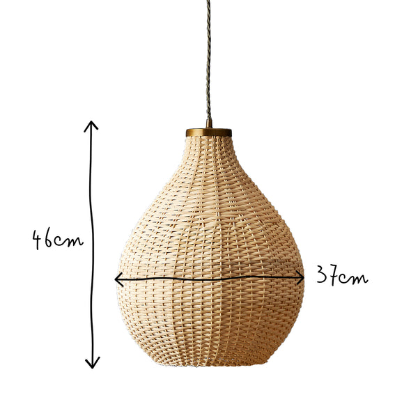 Pooky - Albus Pendant Light - Natural Cane