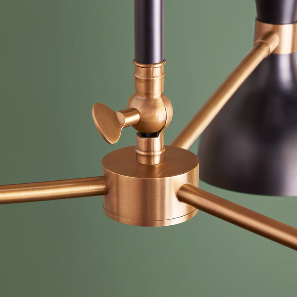 Pooky - Ascot Three Armed Chandelier - Black