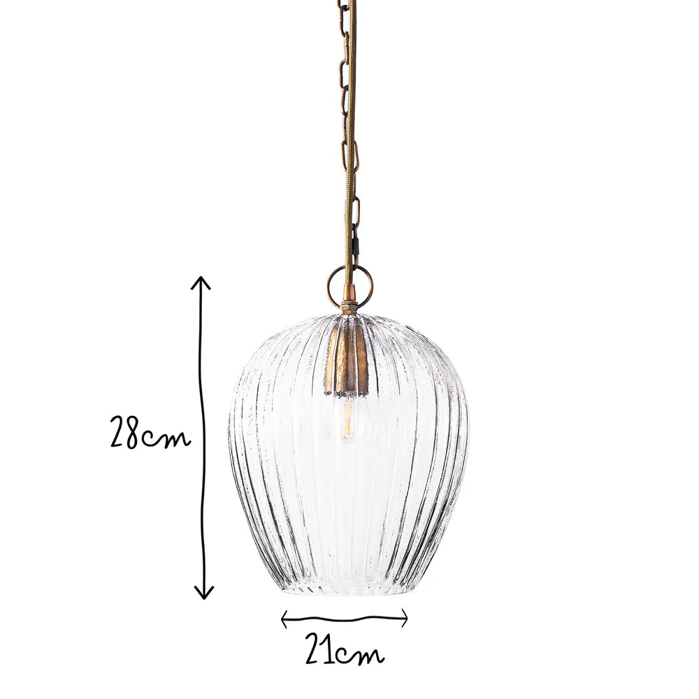 Pooky Smallest Bastille Pendant in Clear Glass