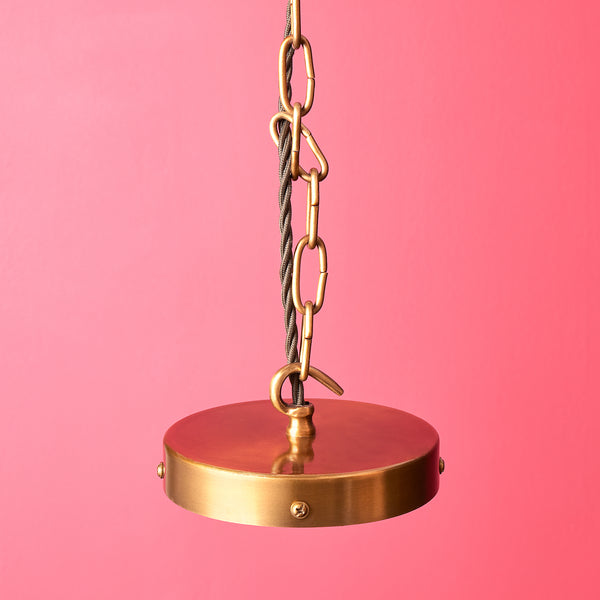 Pooky - Chequers Lantern Light - Brass And Clear Glass
