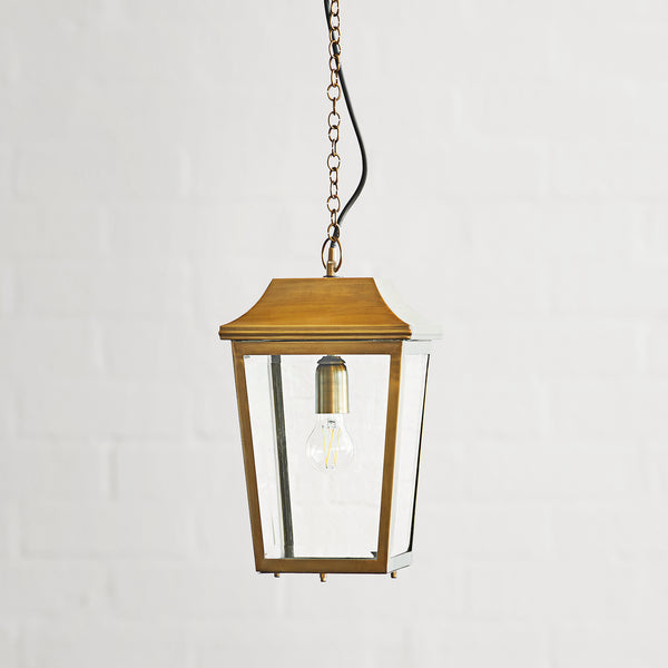 Pooky - Crail Ip44 Exterior Hanging Lantern - Antique Brass