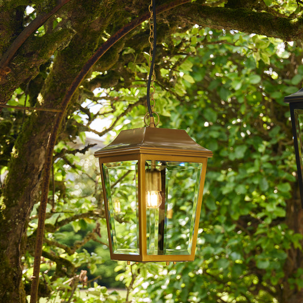 Pooky - Crail Ip44 Exterior Hanging Lantern - Antique Brass