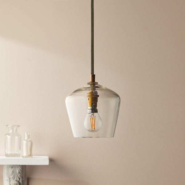 Pooky - Demijohn Pendant Light - Smaller - Clear Blown Glass