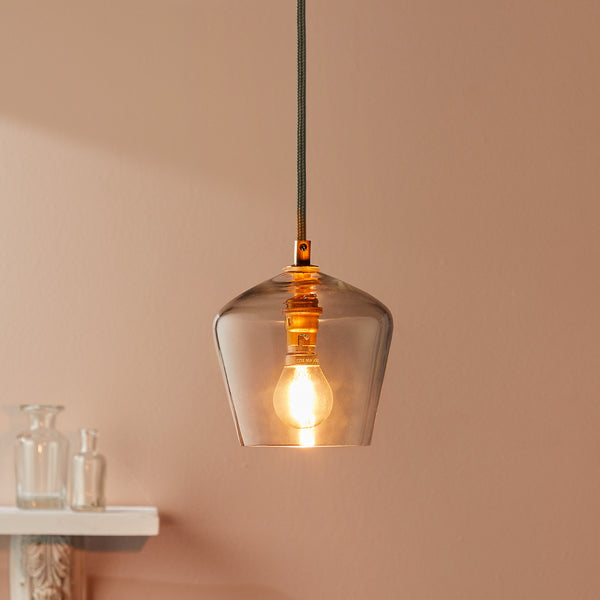 Pooky - Demijohn Pendant Light - Smaller - Clear Blown Glass