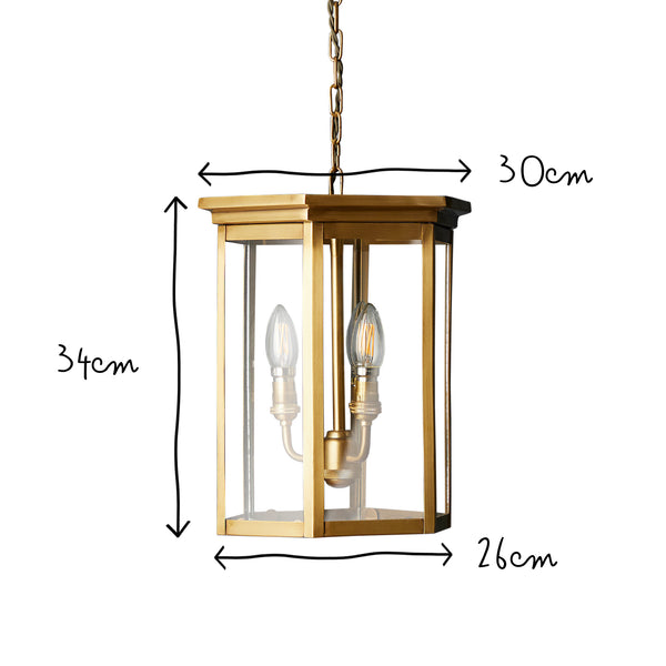 Pooky - Dontanello Pendant Light - Brass And Clear Glass