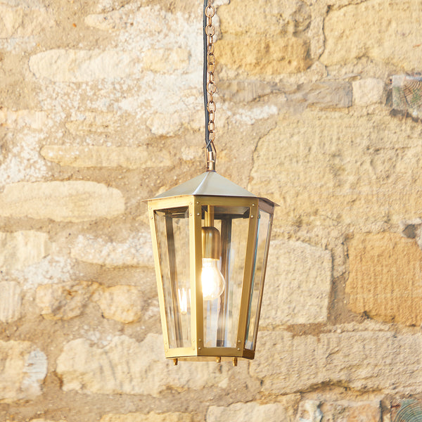 Pooky - Holt Ip44 Exterior Hanging Lantern - Antique Brass