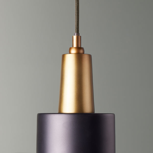 Pooky - Mcmegan Black Pendant Light - Brass Interior