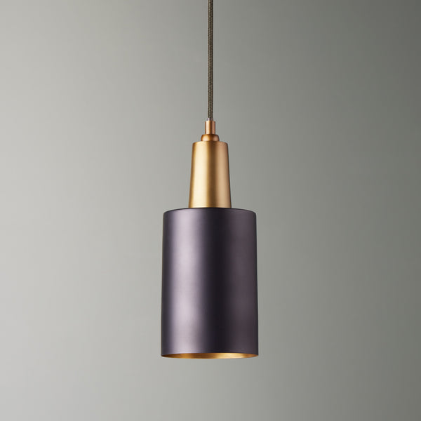 Pooky - Mcmegan Black Pendant Light - Brass Interior