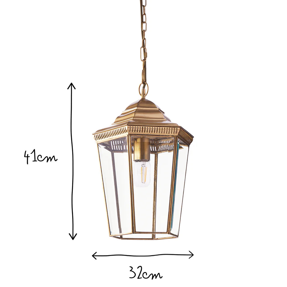 Pooky Markham Lantern in antique brass