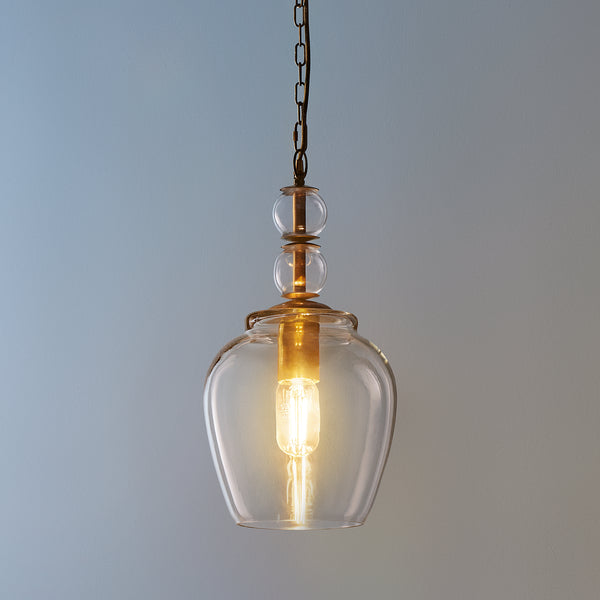 Pooky - Pecadillo Pendant Light - Glass With Brass