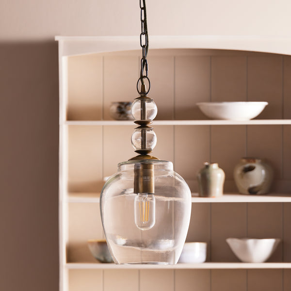 Pooky - Pecadillo Pendant Light - Glass With Brass