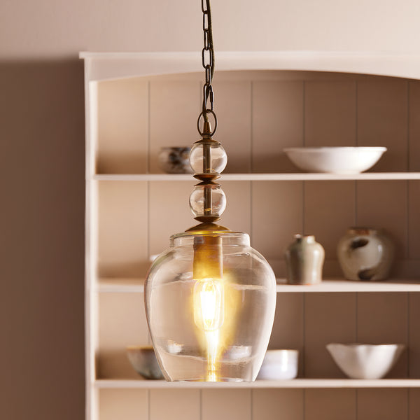 Pooky - Pecadillo Pendant Light - Glass With Brass