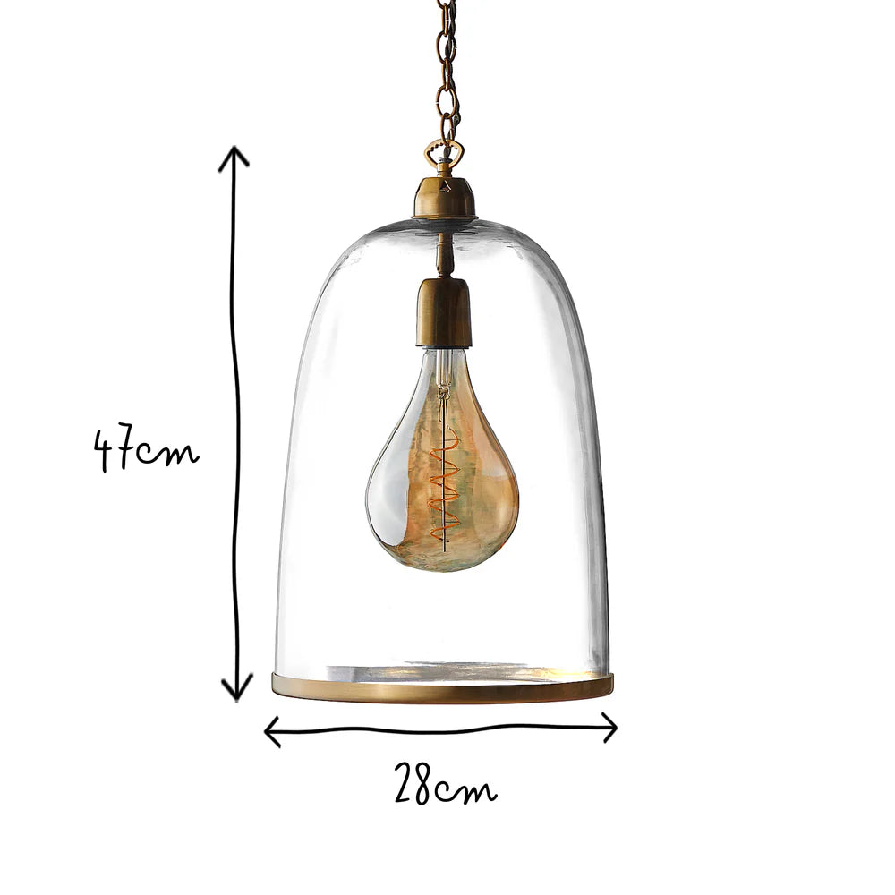 Pooky Larger Percy Pendant Light in Clear Glass