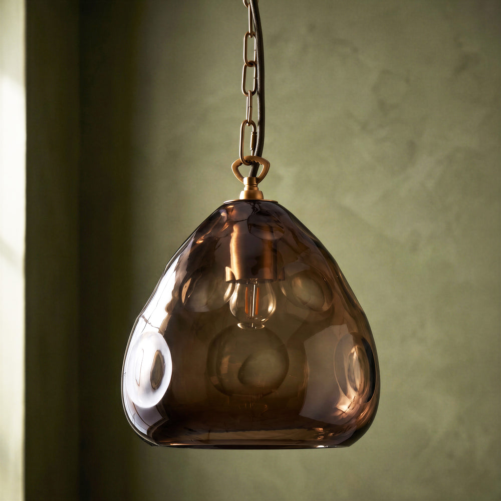 Pooky - Pluto Pendant - Brown Glass