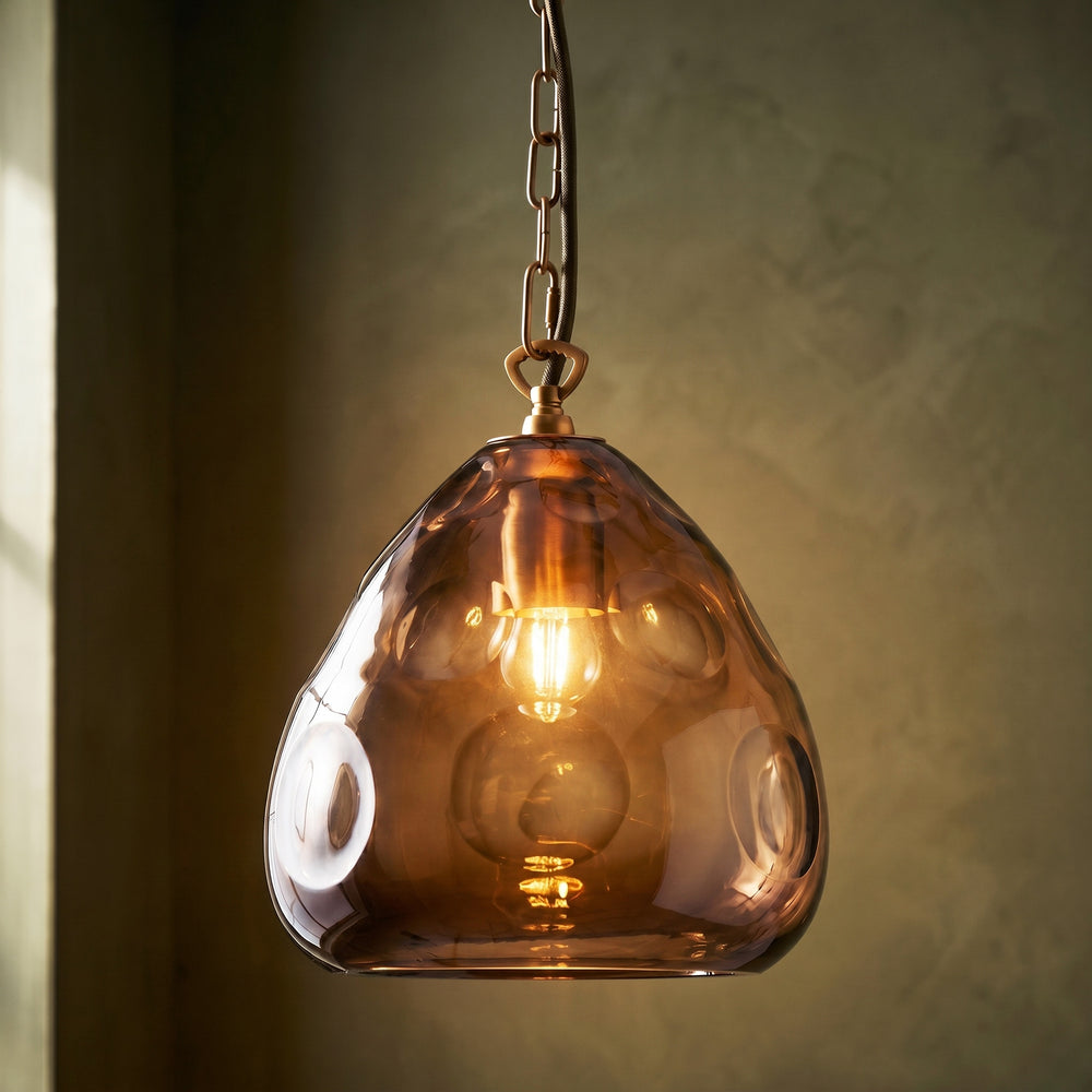 Pooky - Pluto Pendant - Brown Glass