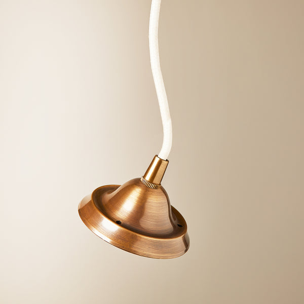 Pooky - Rockport Pendant Light - Smaller - Wood - White Enamel Interior
