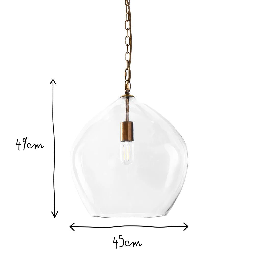 Pooky Saladin Pendant Light in clear glass