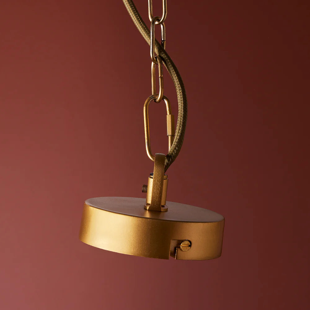 Pooky Scrunch Pendant Light in brass