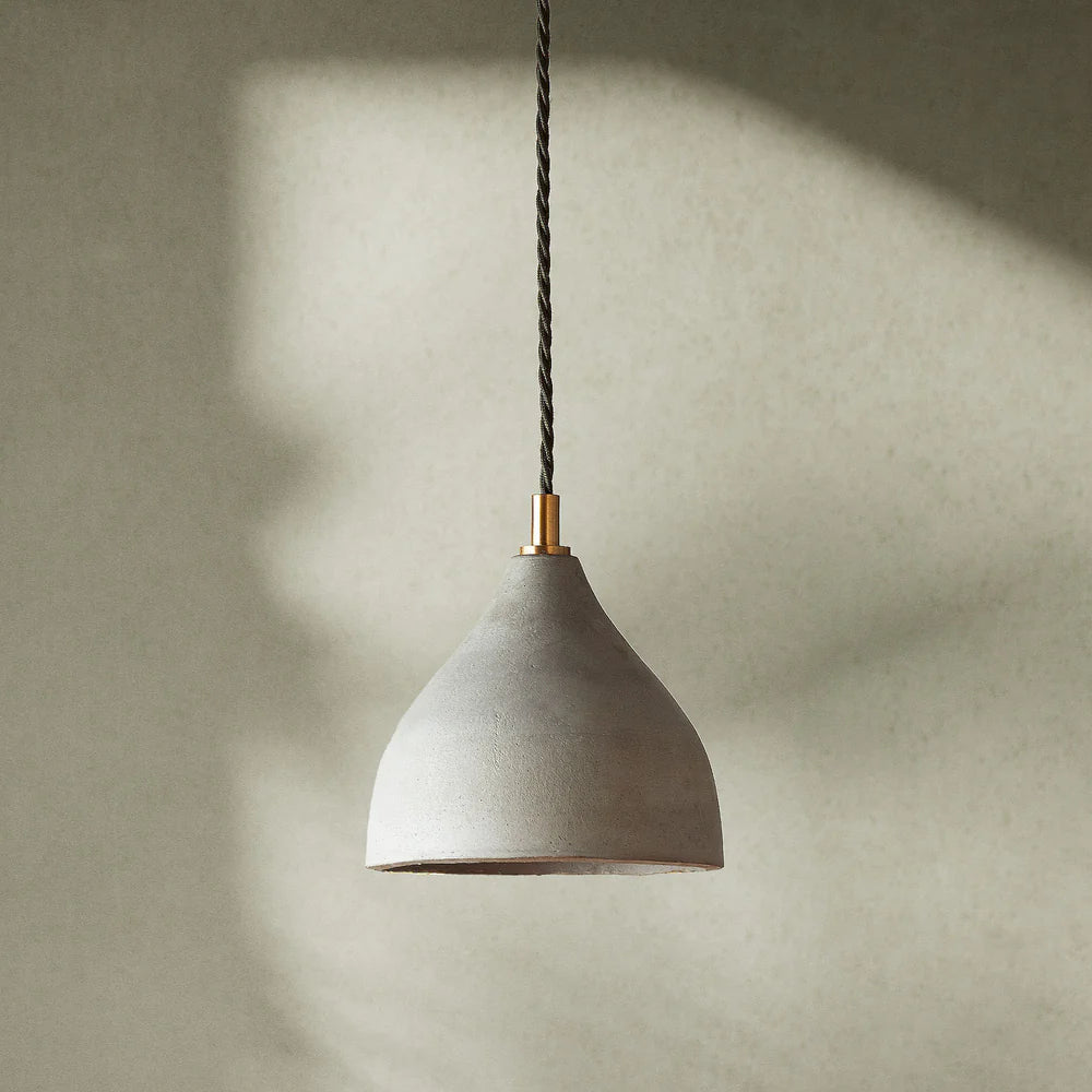 Pooky Smaller Soprano Pendant Light in Pale Grey Concrete