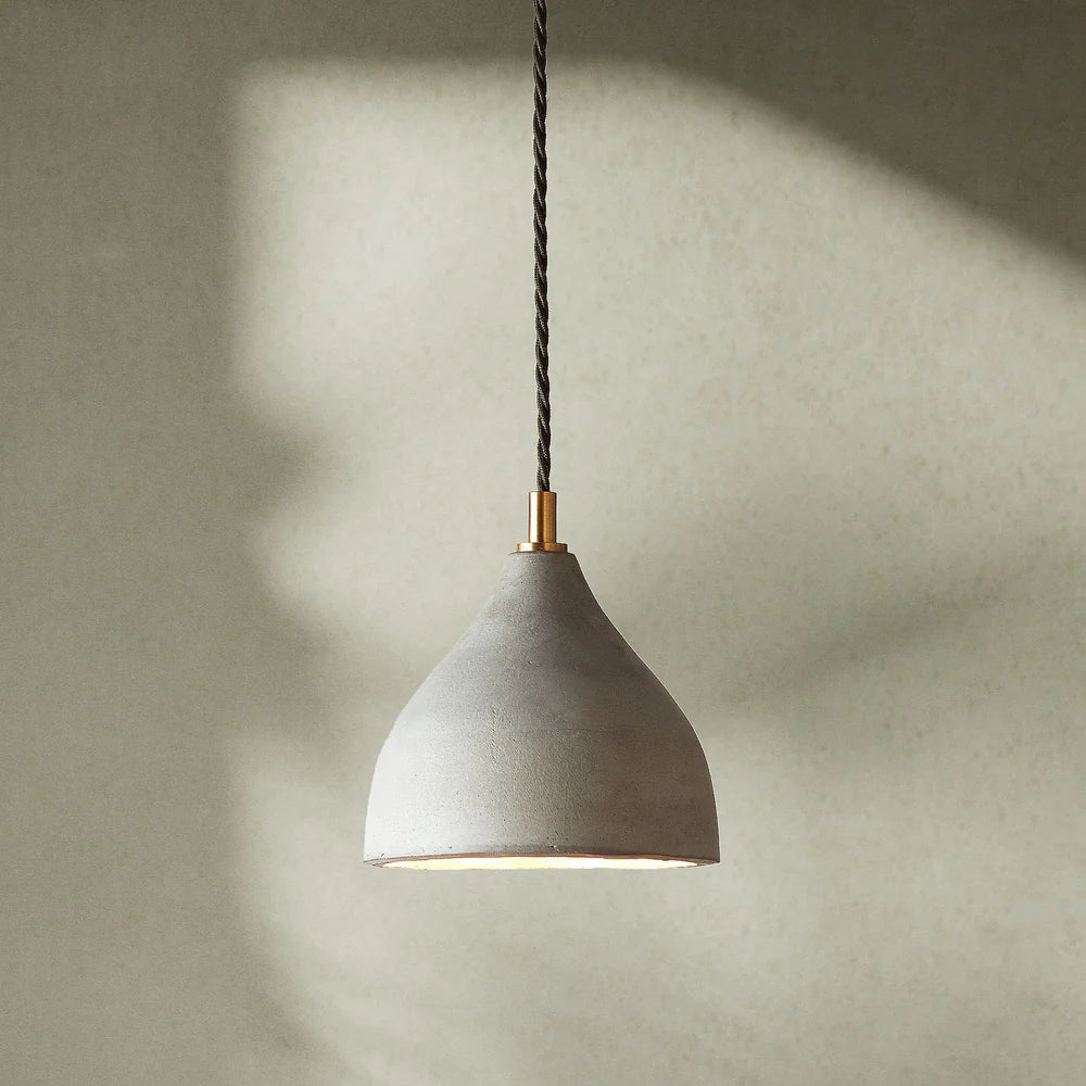 Pooky Smaller Soprano Pendant Light in Pale Grey Concrete