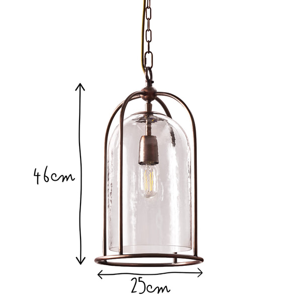 Pooky - Tang Pendant Light - Bronze And Glass