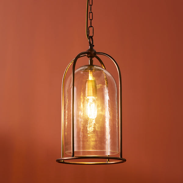 Pooky - Tang Pendant Light - Bronze And Glass