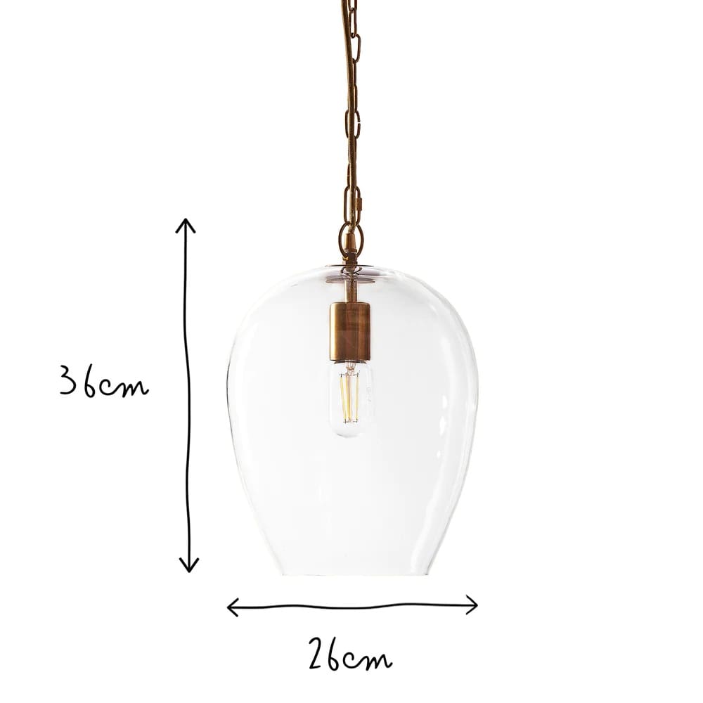 Pooky Zindarella Pendant in clear glass