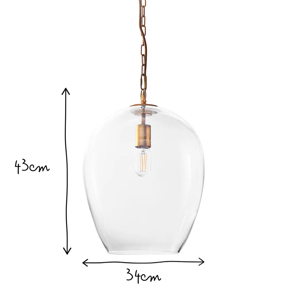 Pooky Zindarella Pendant in clear glass