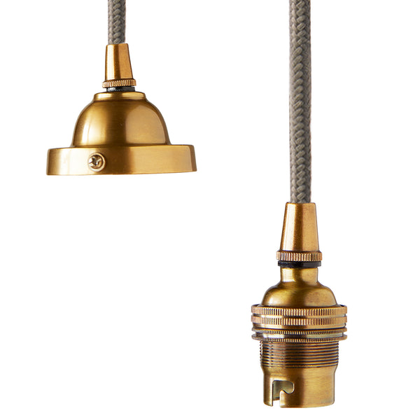 Pooky - Classic Pendant Light Kit - Antiqued Brass