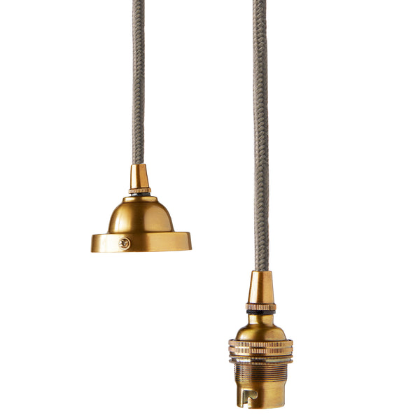 Pooky - Classic Pendant Light Kit - Antiqued Brass