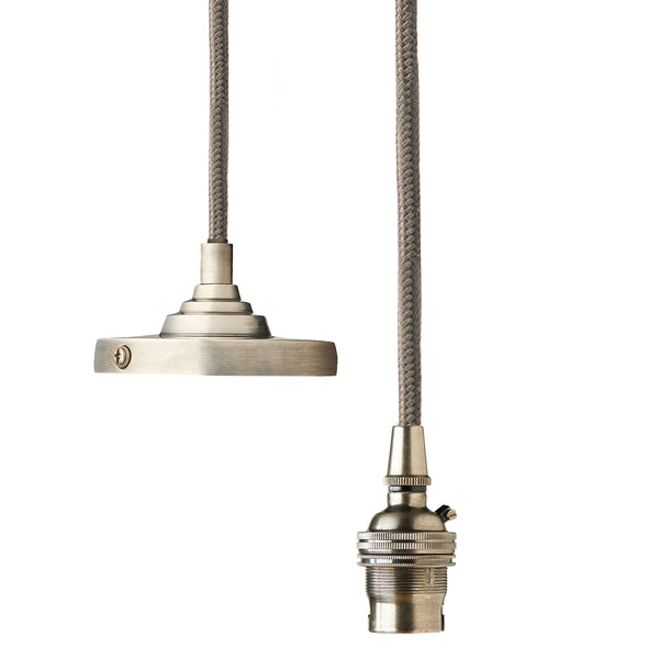 Pooky - Deco Pendant Light Fitting - Antique Silver