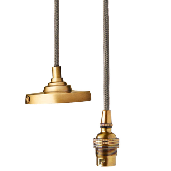 Pooky - Deco Pendant Light Fitting - Antique Brass