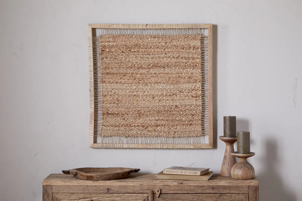 Nkuku - Pemali Woven Jute Wall Art - Natural